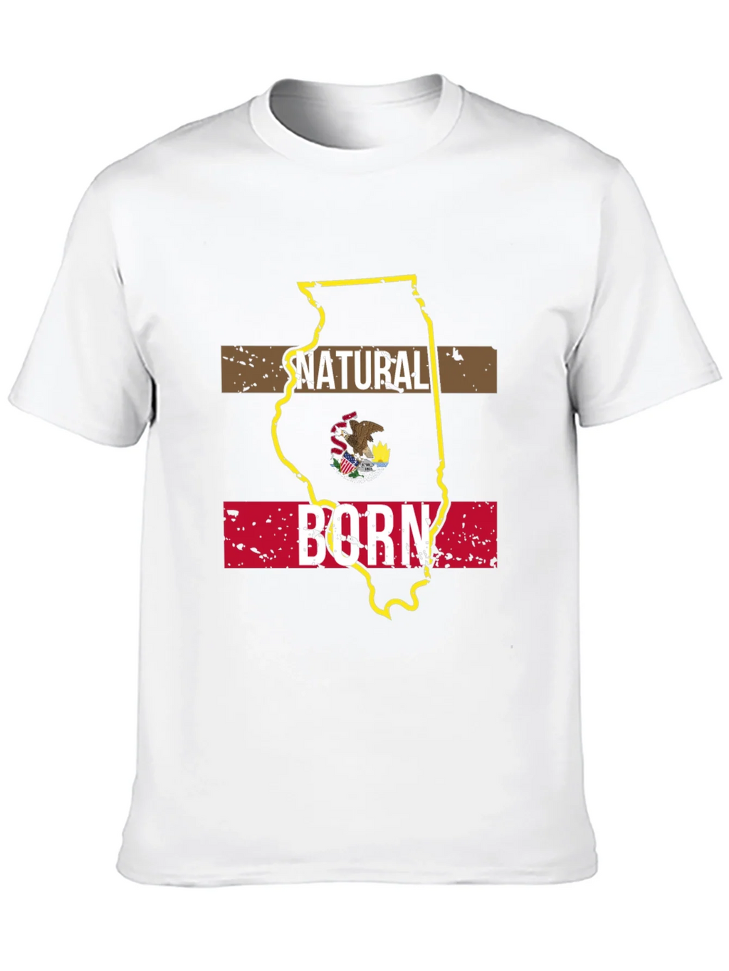 Natural Born Illinois State Pride T-Shirt product image 9