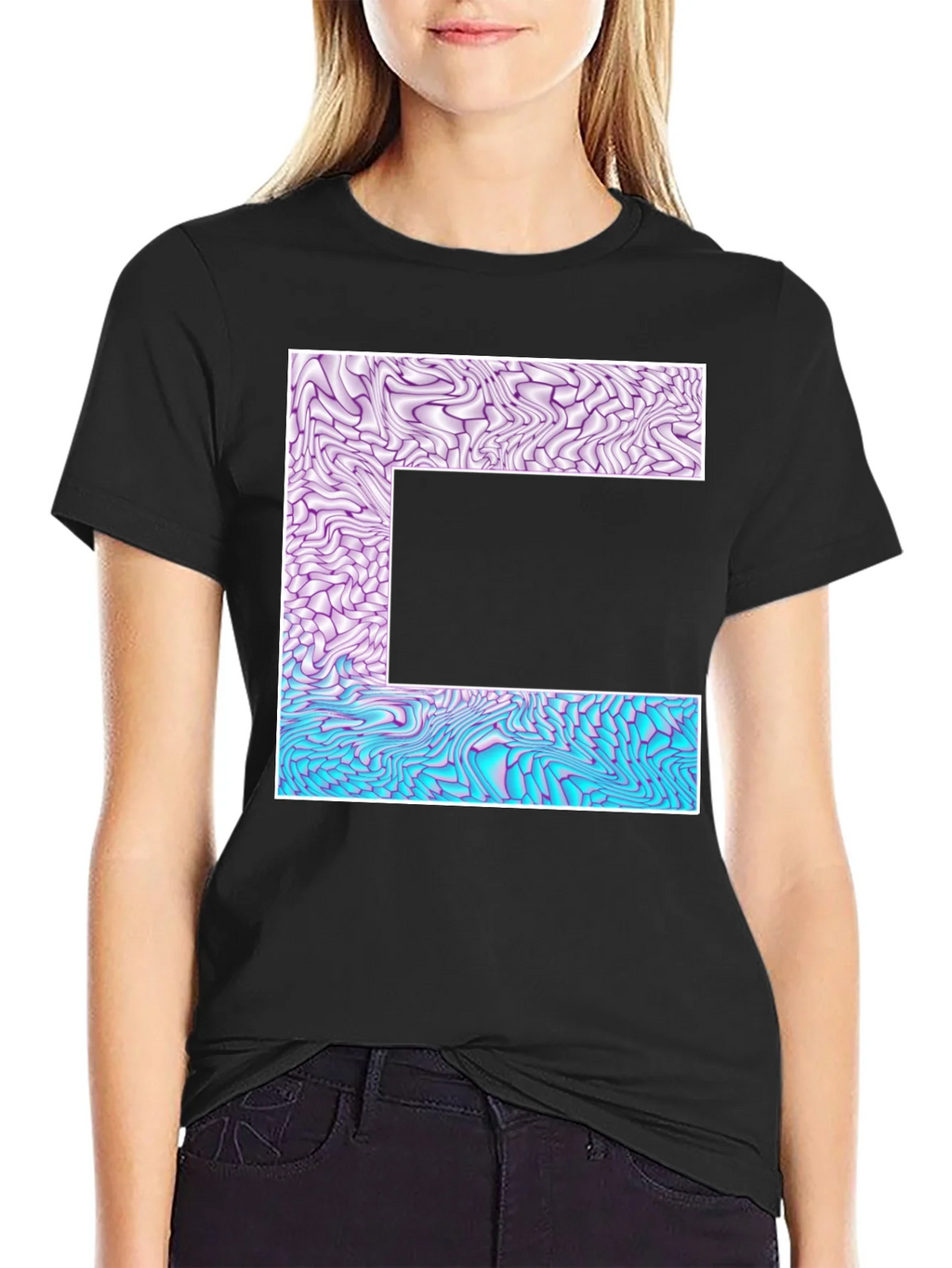 Abstract Letter T-Shirt - Unique Graphic Tee product image 2
