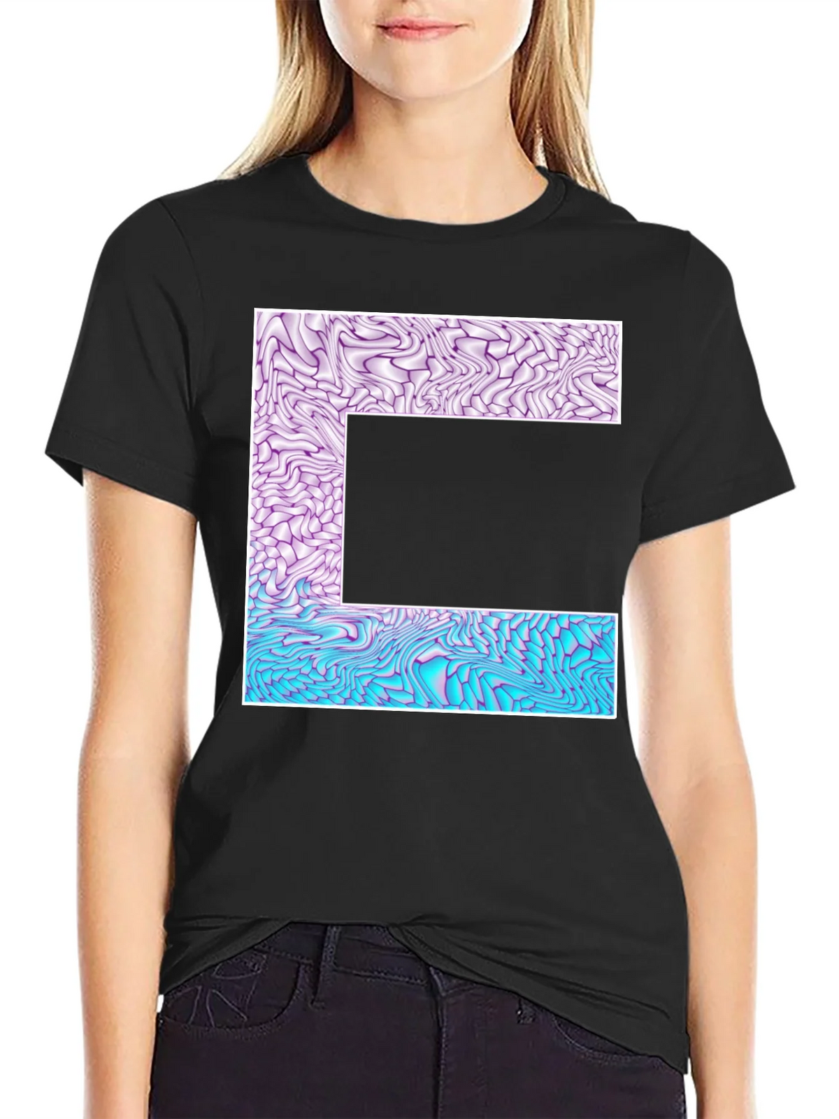 Abstract Letter T-Shirt - Unique Graphic Tee product image 2