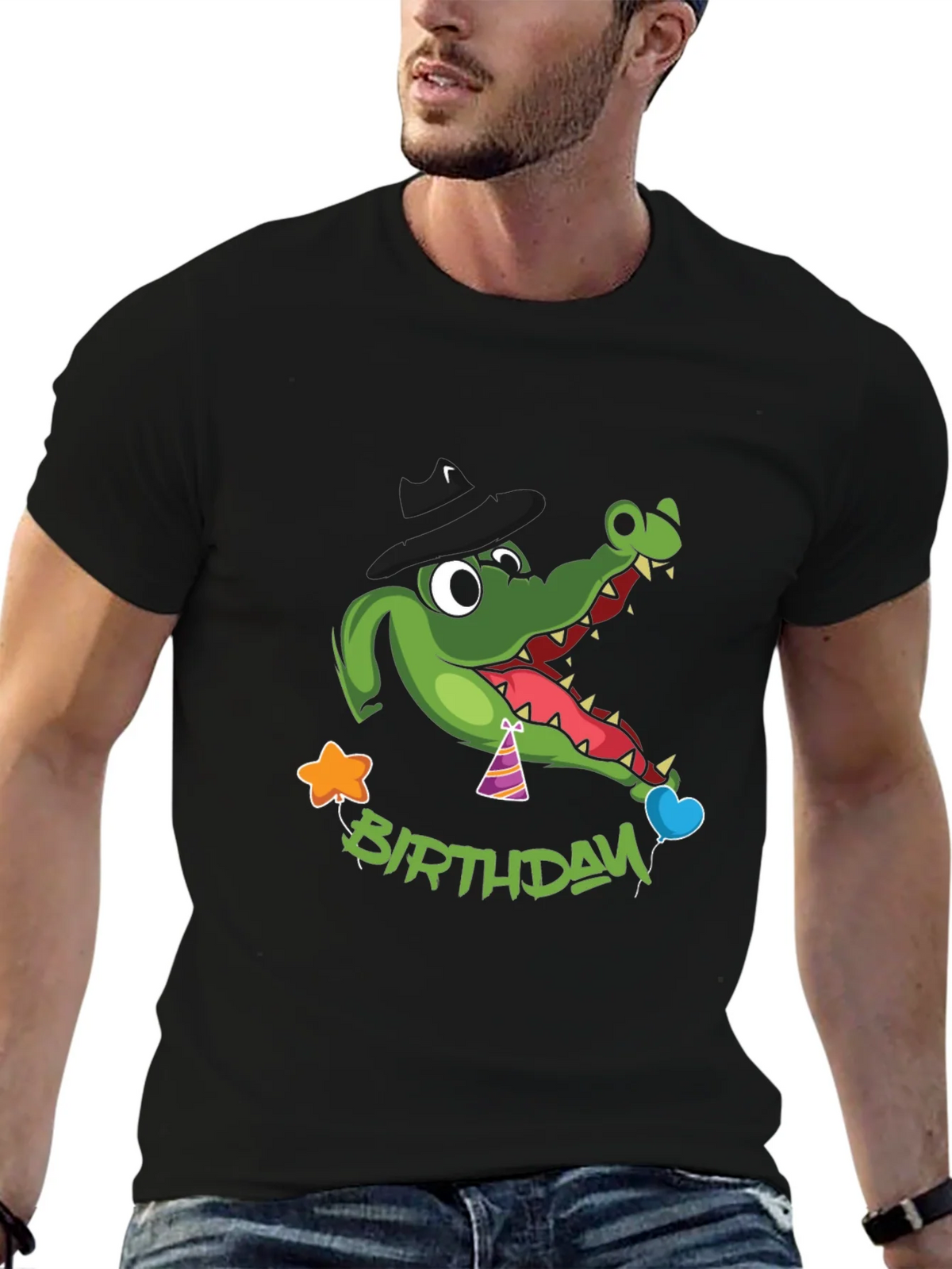 Cartoon Alligator Birthday T-Shirt product image 6