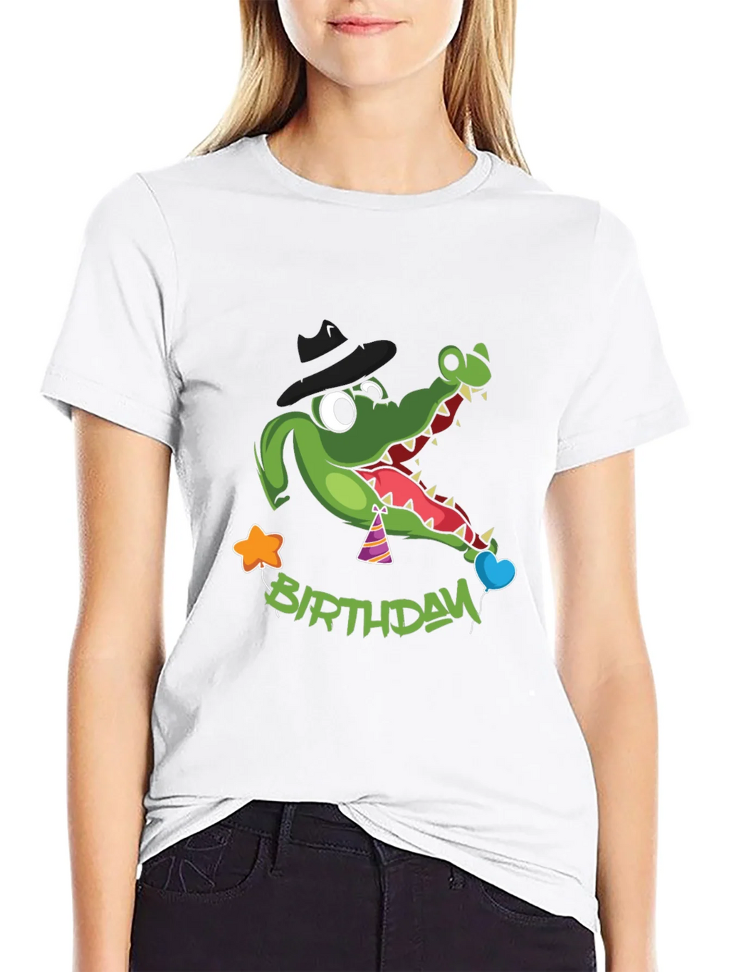 Cartoon Alligator Birthday T-Shirt product image 8