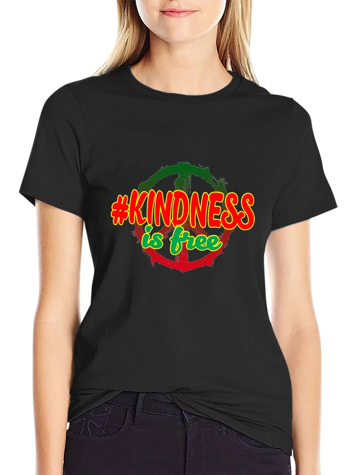 Kindness is Free Black T-Shirt product image 1