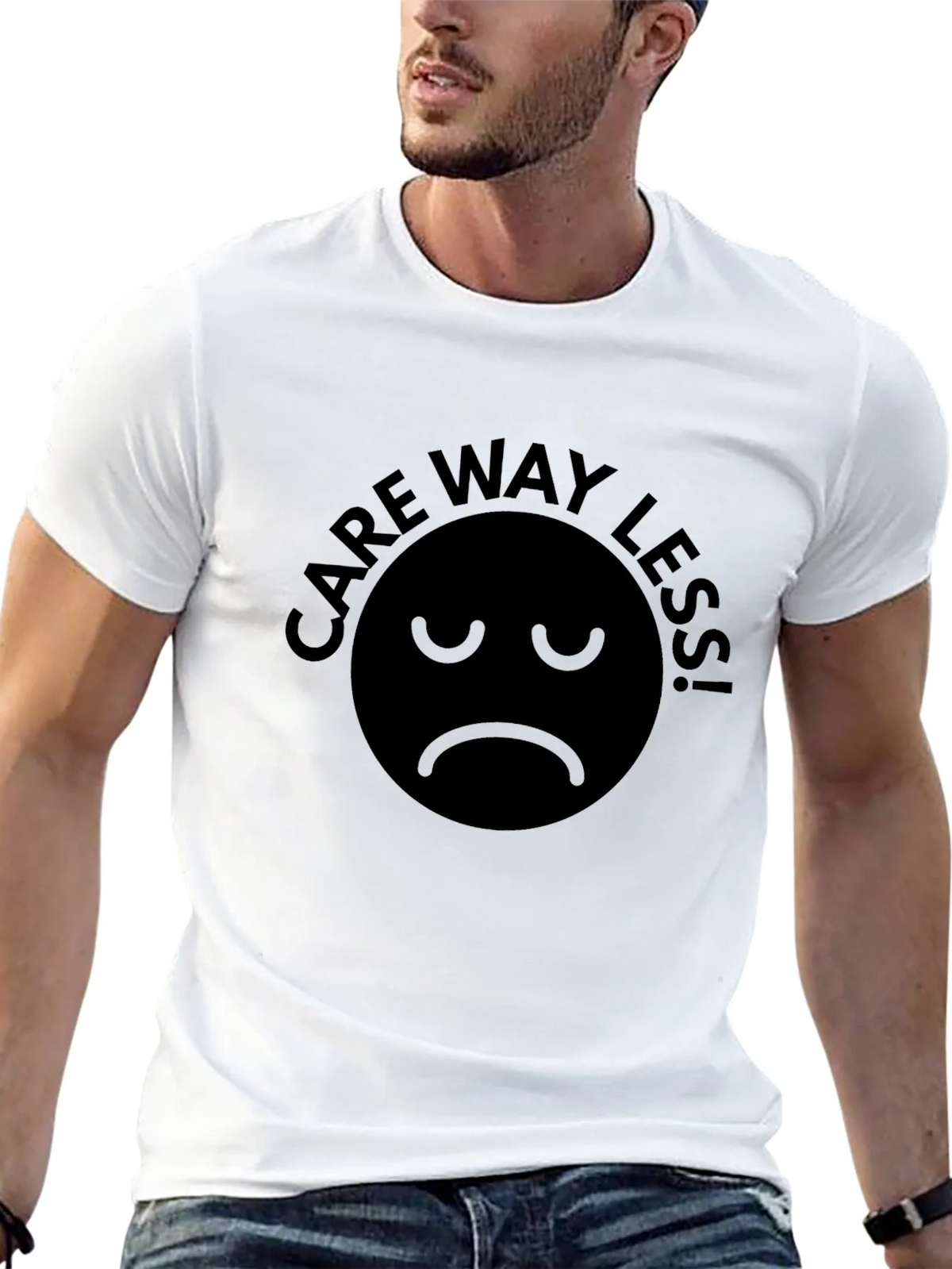 Care Way Less! Graphic T-Shirt Unisex Black product image 9