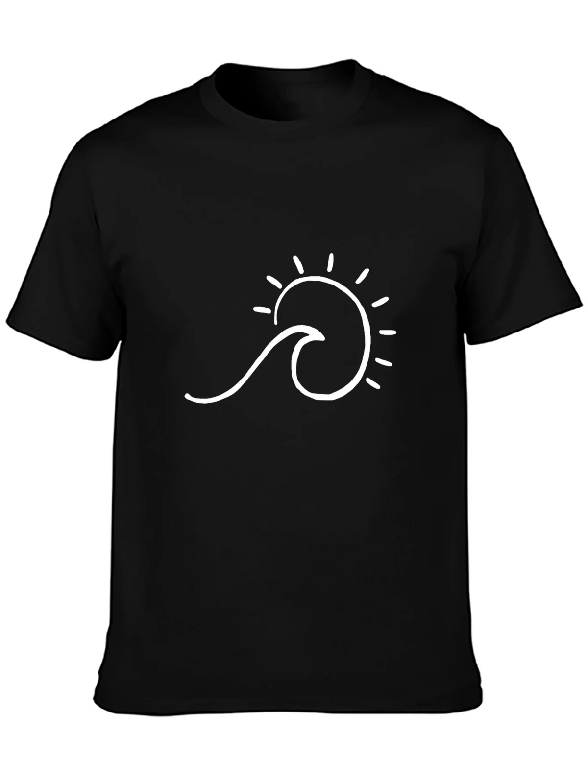 Wave & Sun Graphic Tee - Black product image 3