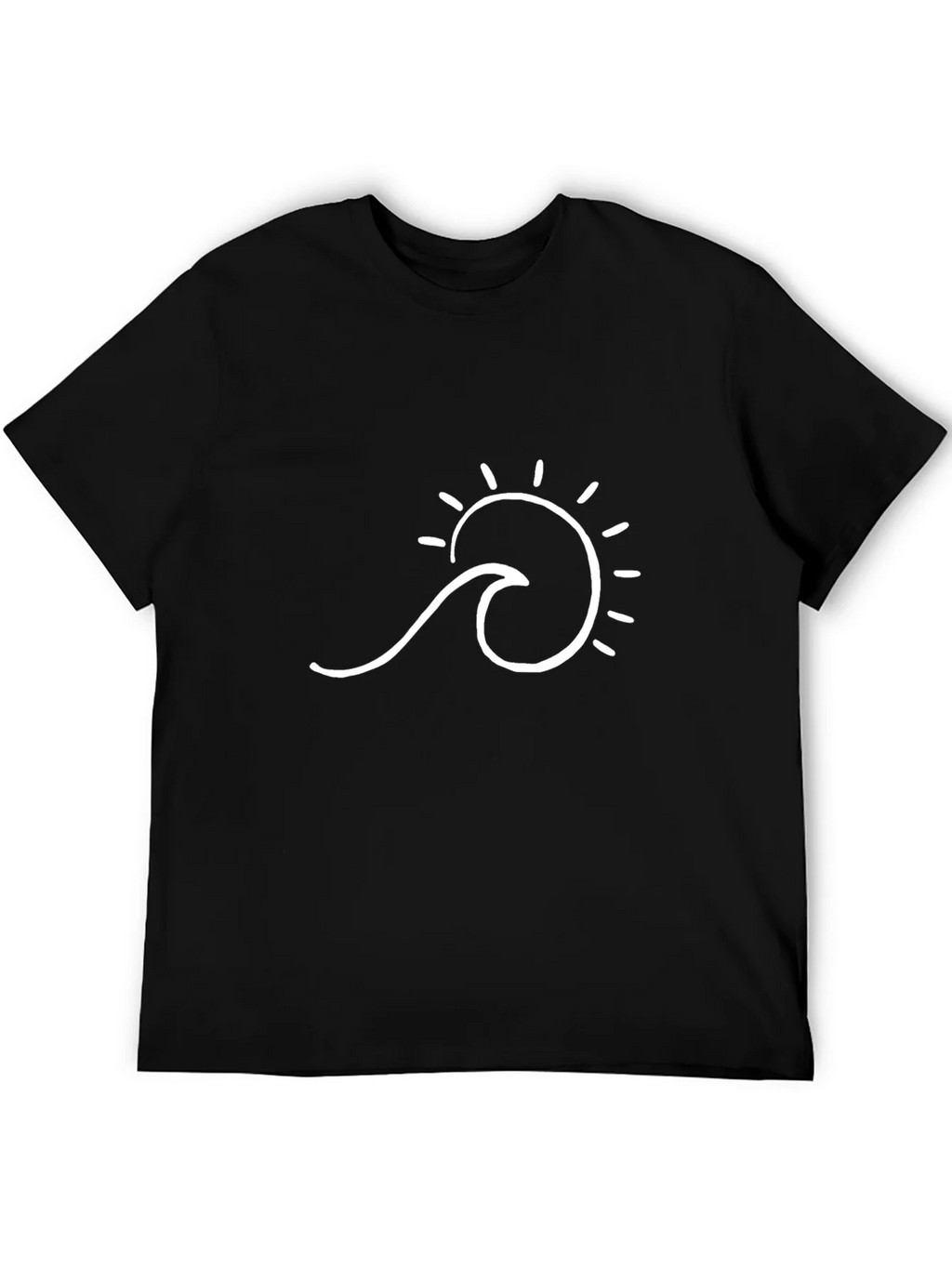 Wave & Sun Graphic Tee - Black product image 5