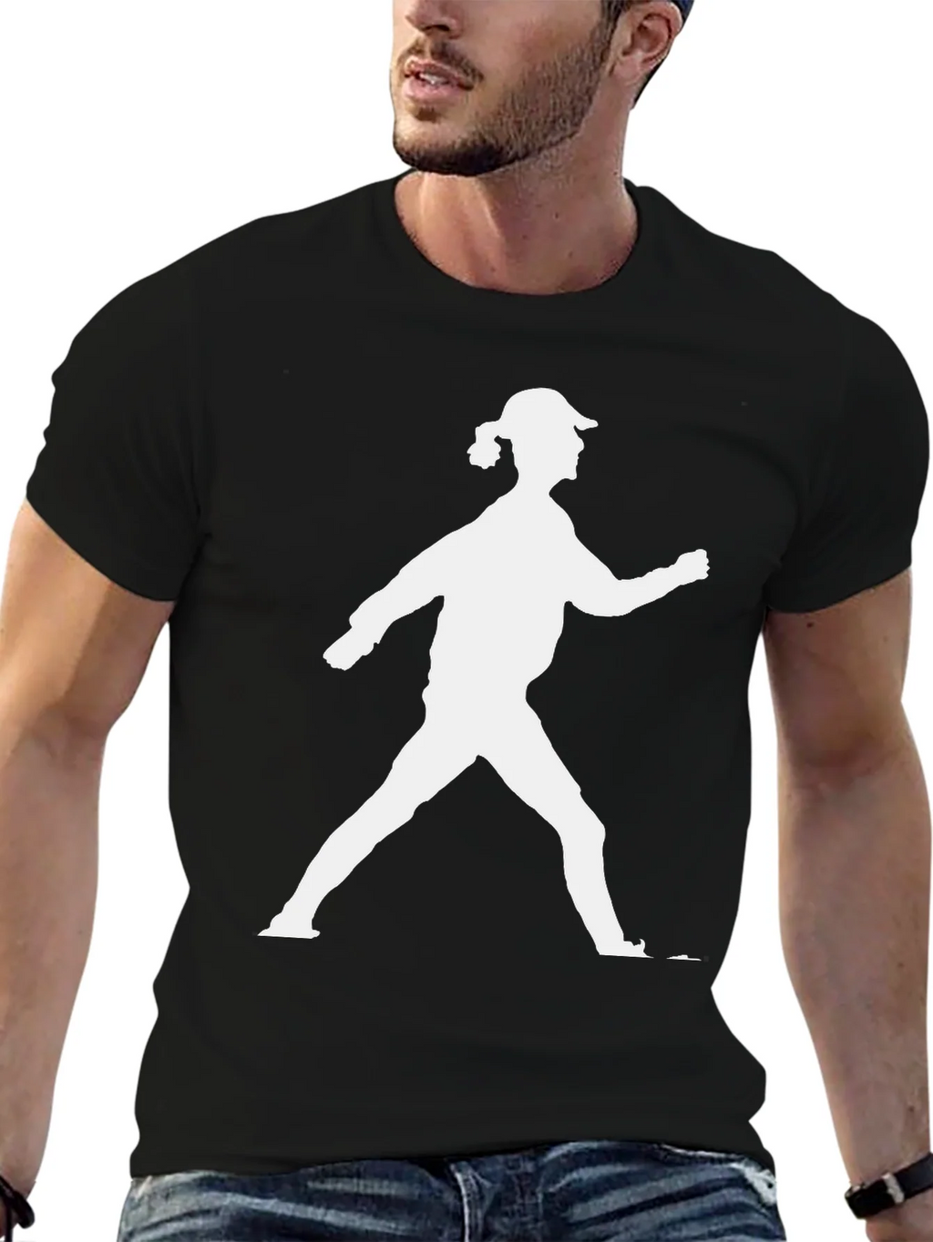 Silhouette Walker Graphic Tee - Black Unisex Shirt product image 5