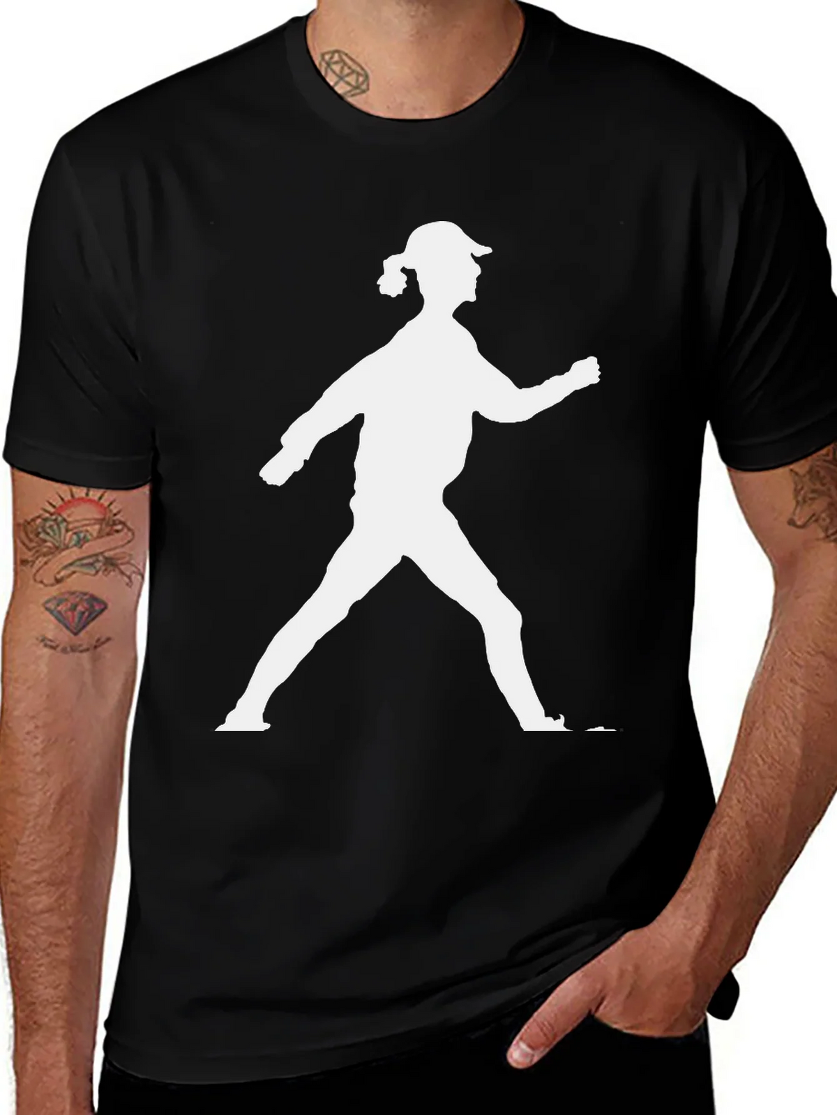 Silhouette Walker Graphic Tee - Black Unisex Shirt product image 1