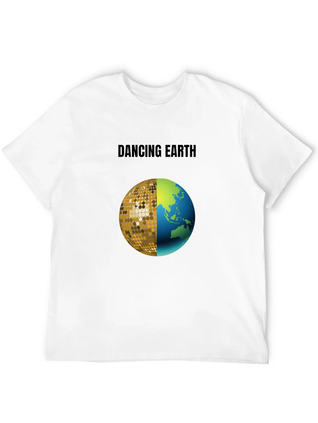 Dancing Earth Graphic Tee - Black Cotton T-Shirt product image 10