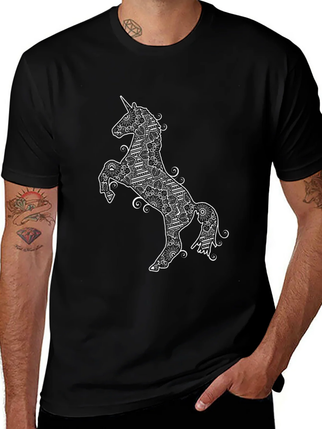 Unicorn Graphic T-Shirt - Black product image 1