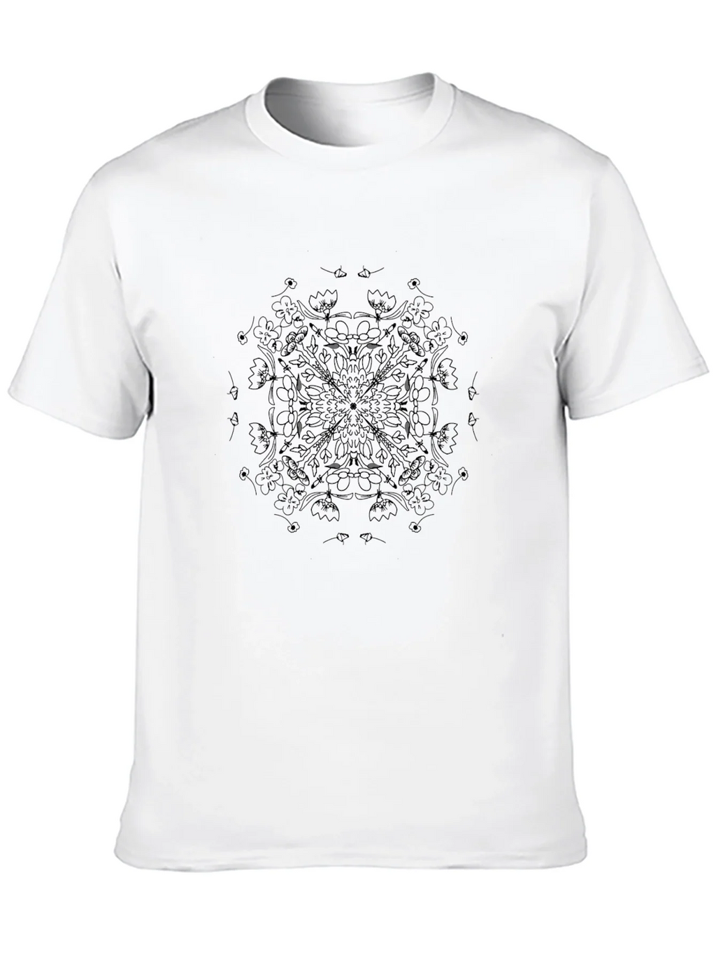 Black Mandala Print T-Shirt - Stylish Casual Wear product image 7