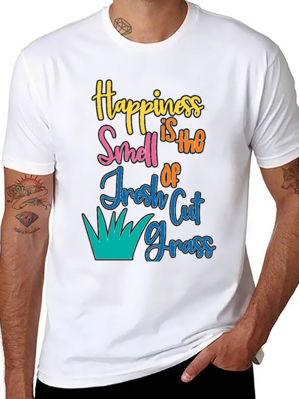Happiness is Fresh Cut Grass T-Shirt product image 7