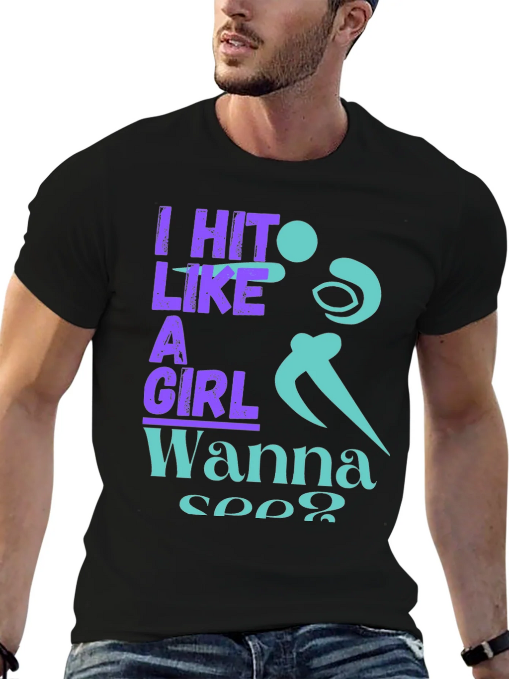 I Hit Like A Girl Graphic T-Shirt product image 6