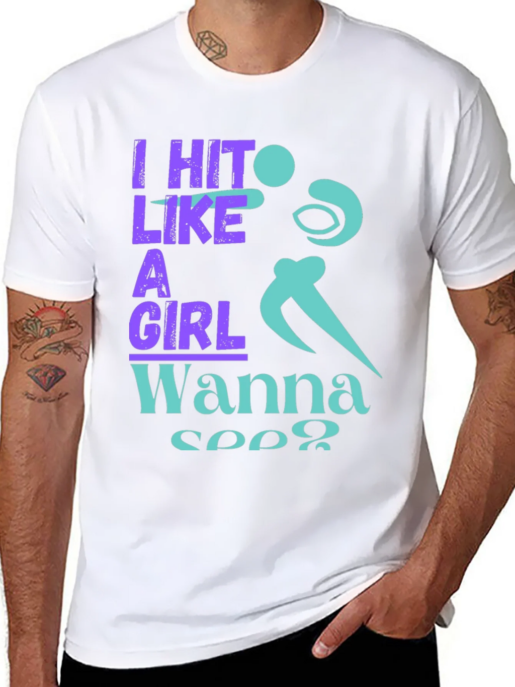 I Hit Like A Girl Graphic T-Shirt product image 7