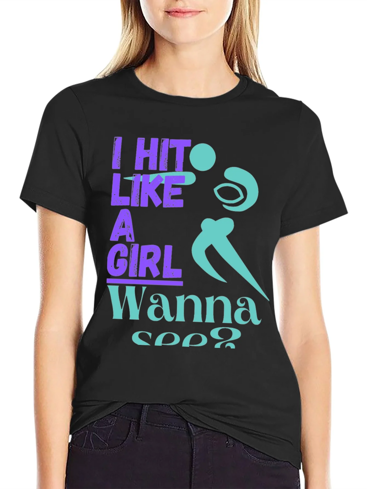 I Hit Like A Girl Graphic T-Shirt product image 2