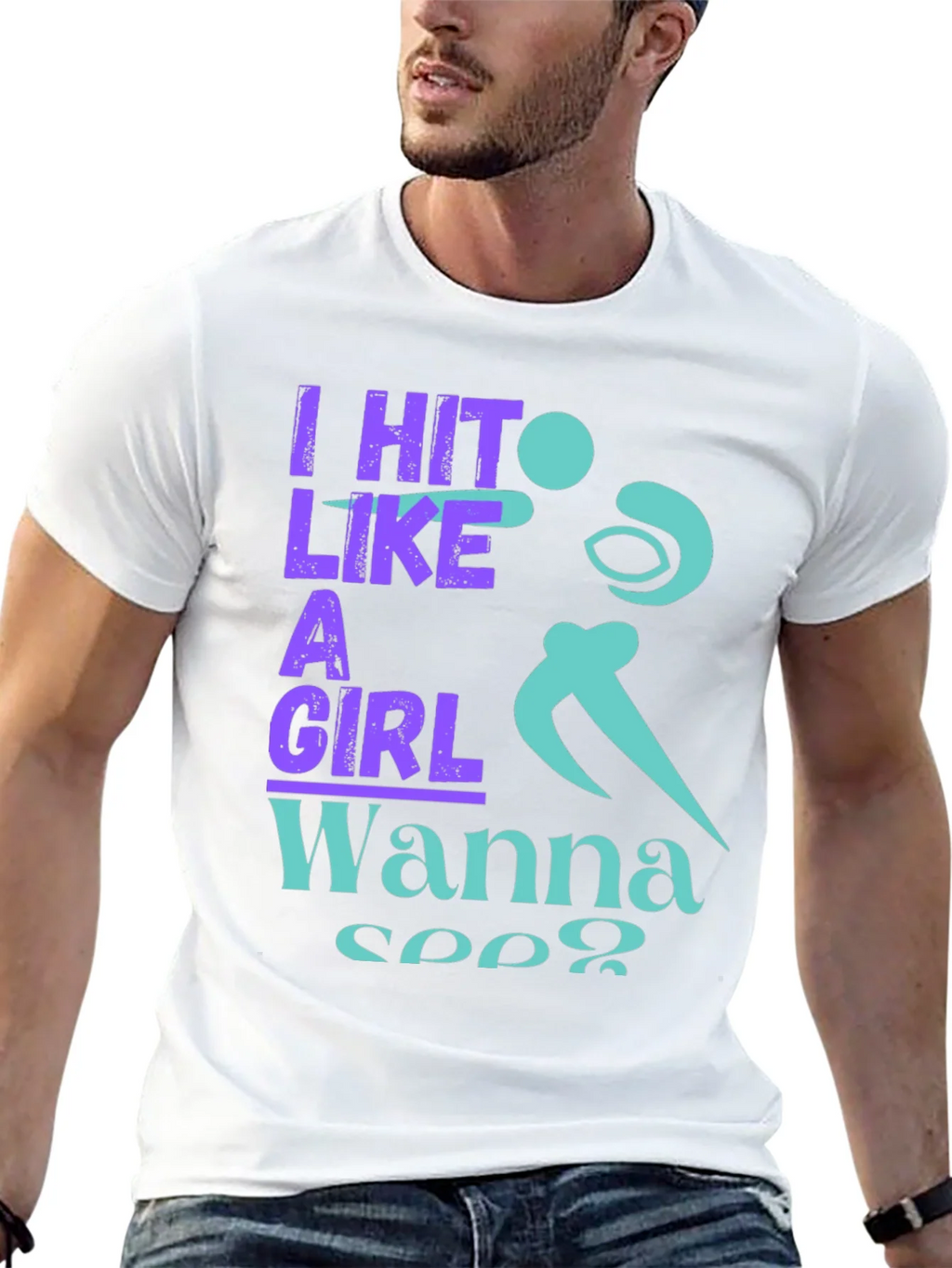I Hit Like A Girl Graphic T-Shirt product image 12