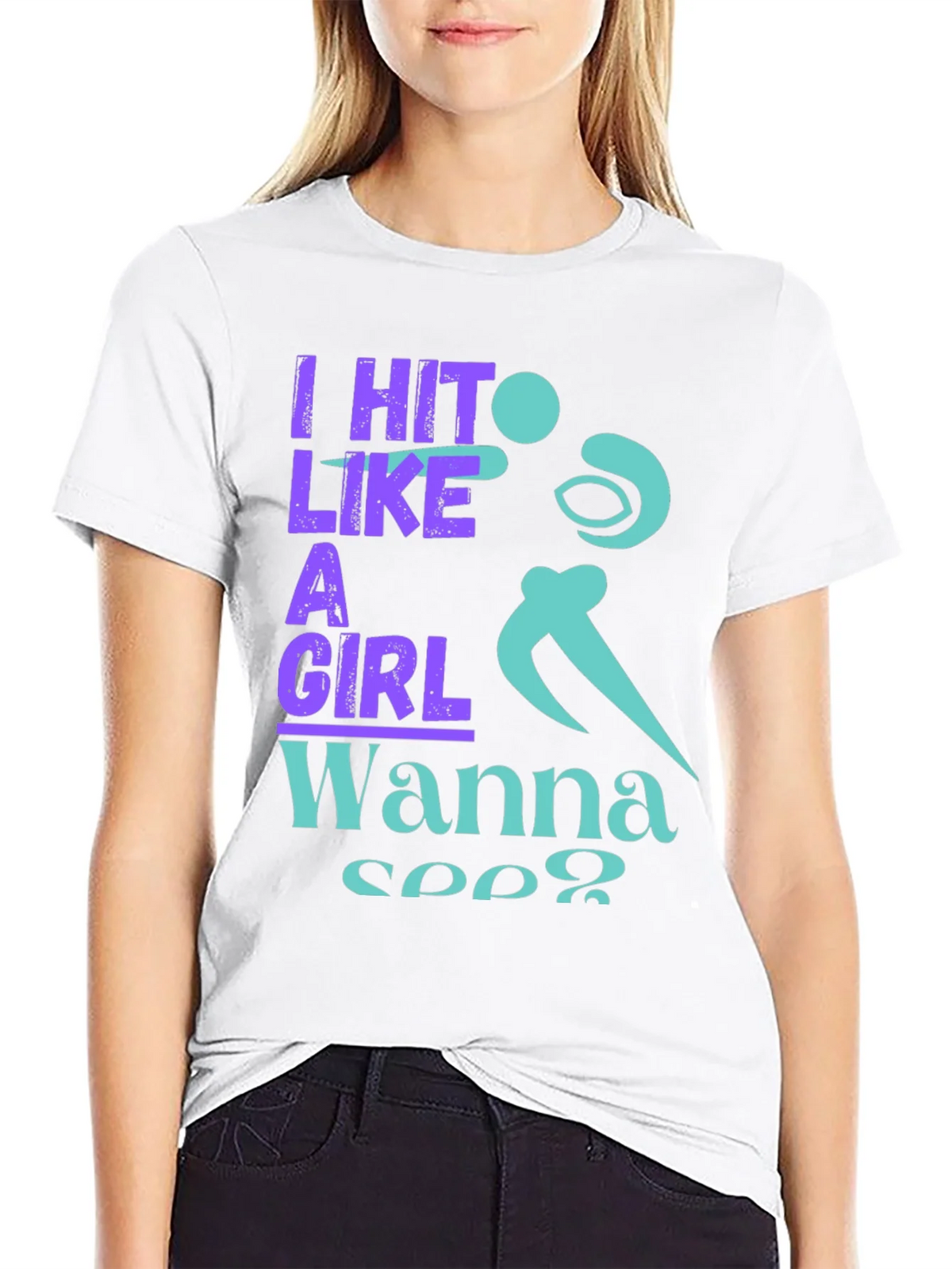 I Hit Like A Girl Graphic T-Shirt product image 8