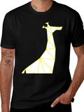 Geometric Giraffe T-Shirt - Modern Graphic Tee product image 1