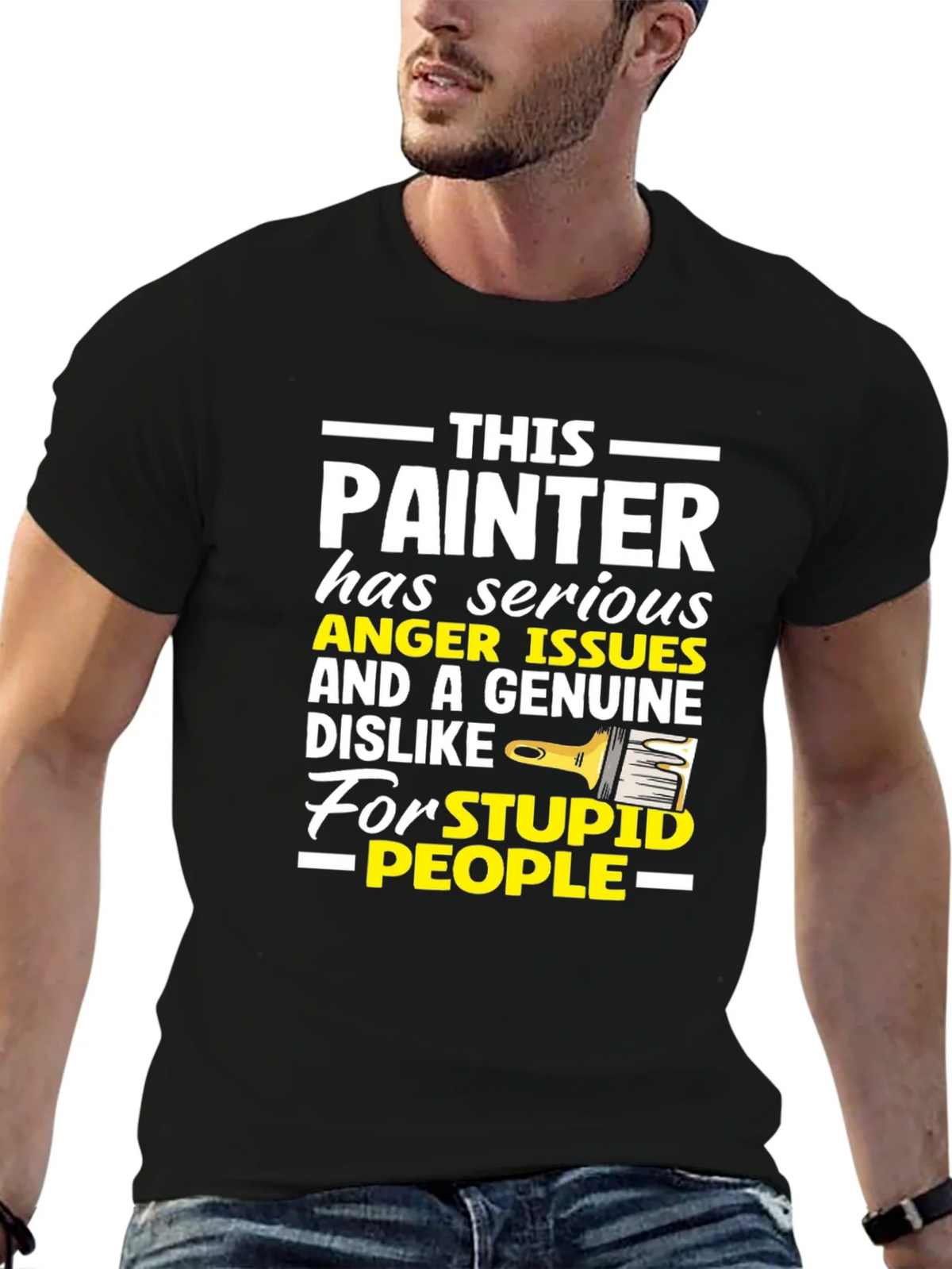Painter Anger Issues Humor Graphic Tee product image 6
