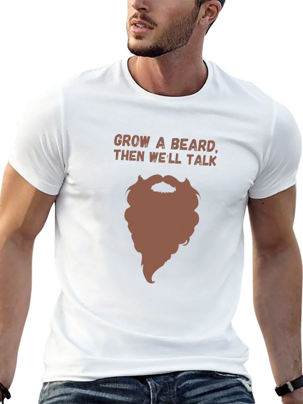 Grow a Beard Funny Graphic Tee product image 12