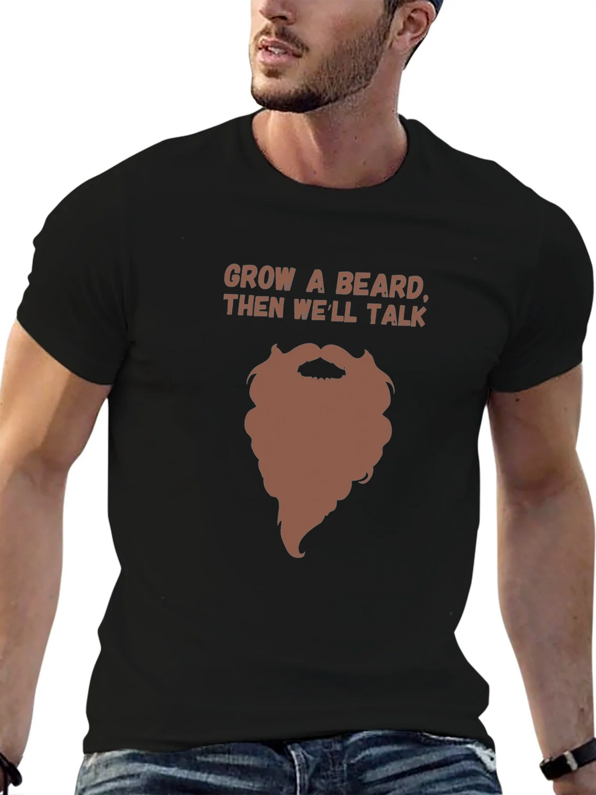 Grow a Beard Funny Graphic Tee product image 6