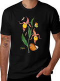 Botanical Print T-Shirt - Black product image 1