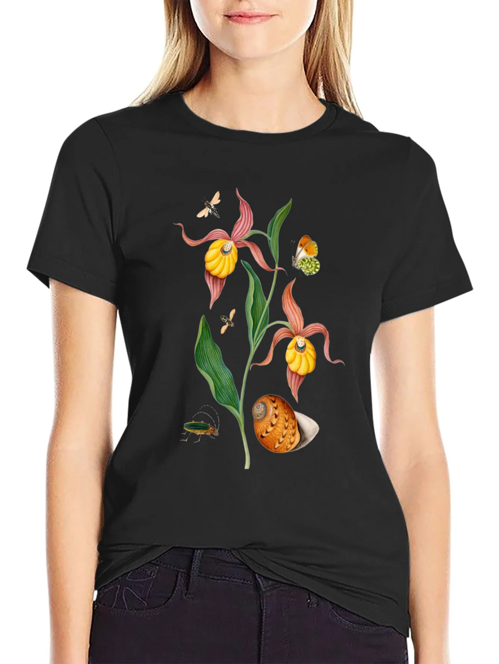 Botanical Print T-Shirt - Black product image 2