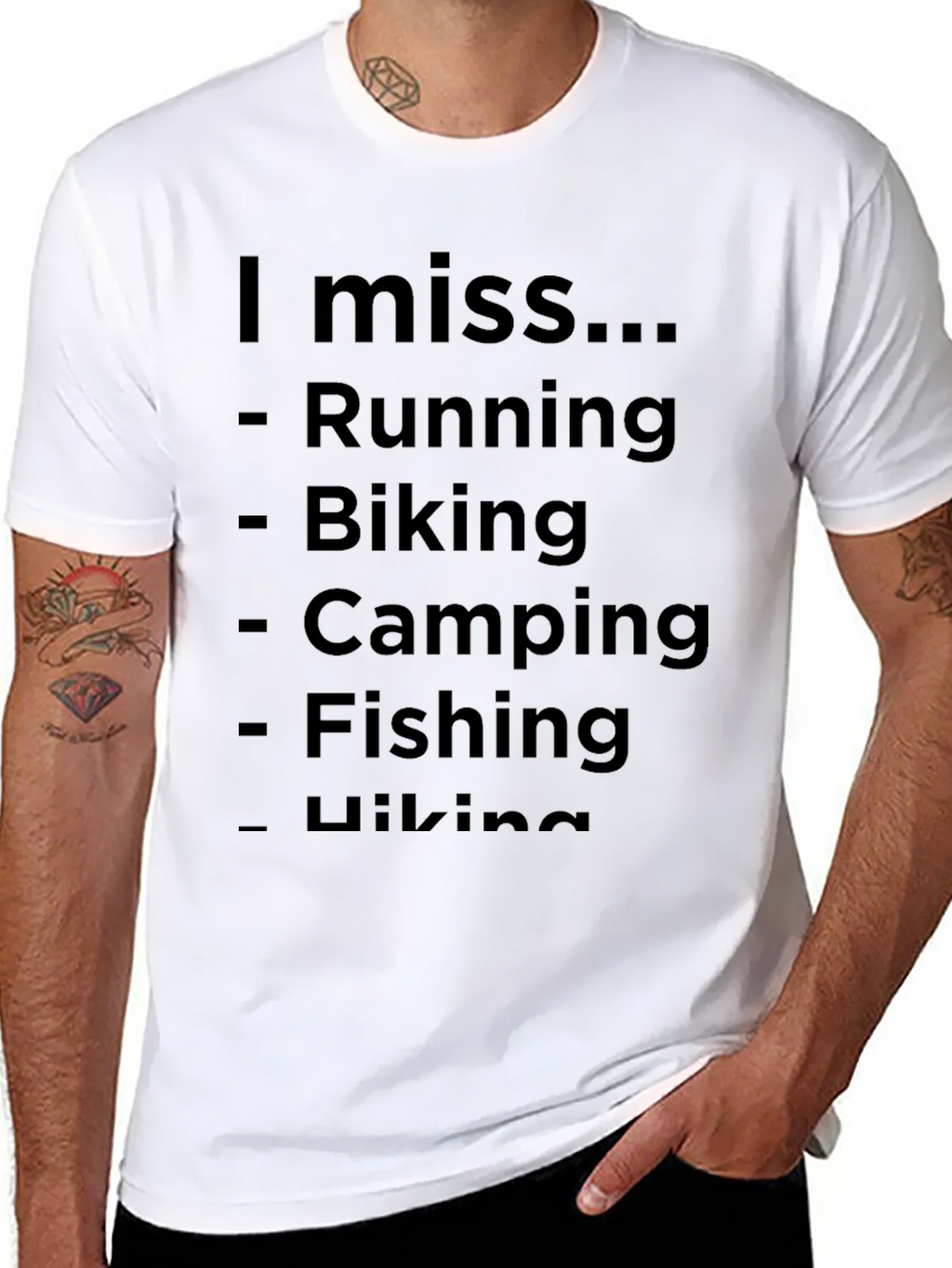 I Miss Running Biking Camping T-Shirt product image 7