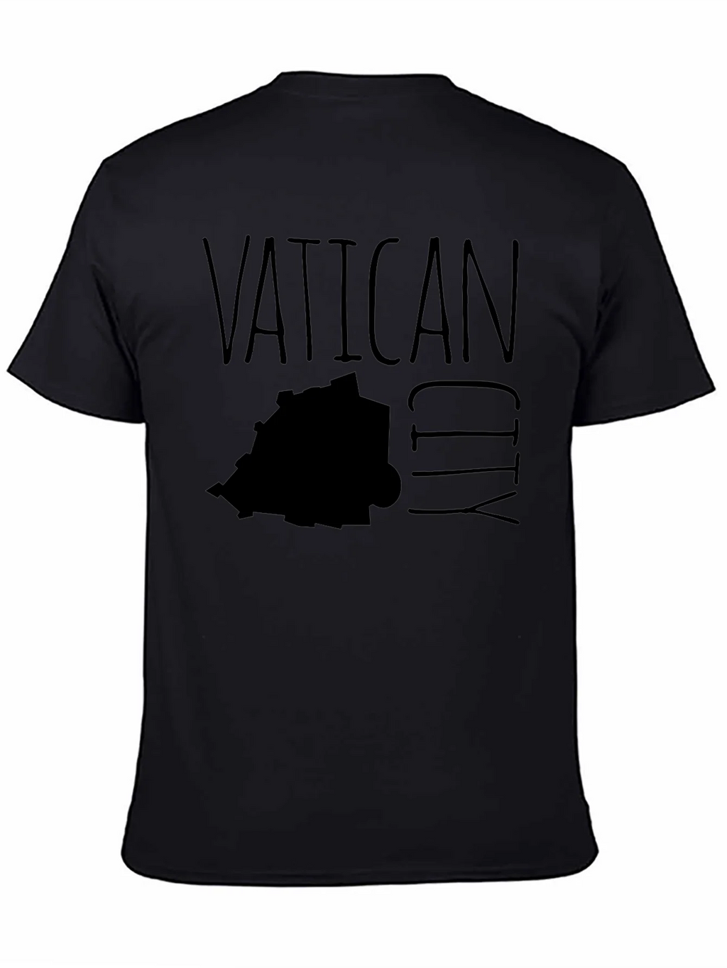 Vatican City Map Graphic T-Shirt - Black product image 3