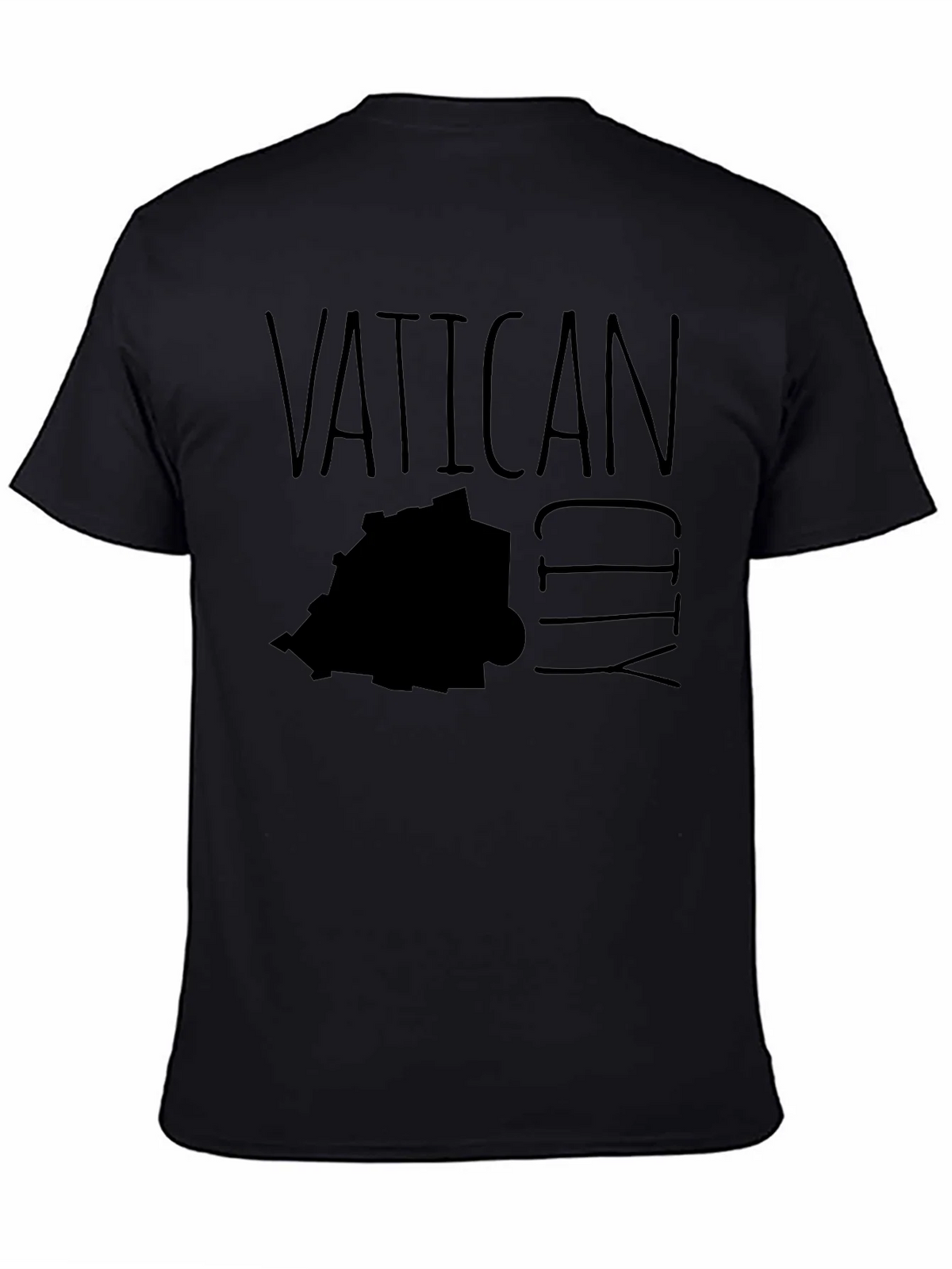 Vatican City Map Graphic T-Shirt - Black product image 3