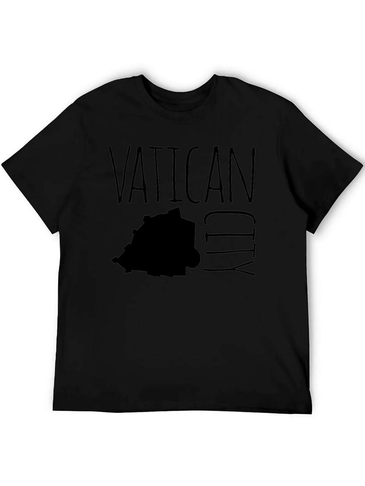 Vatican City Map Graphic T-Shirt - Black product image 4