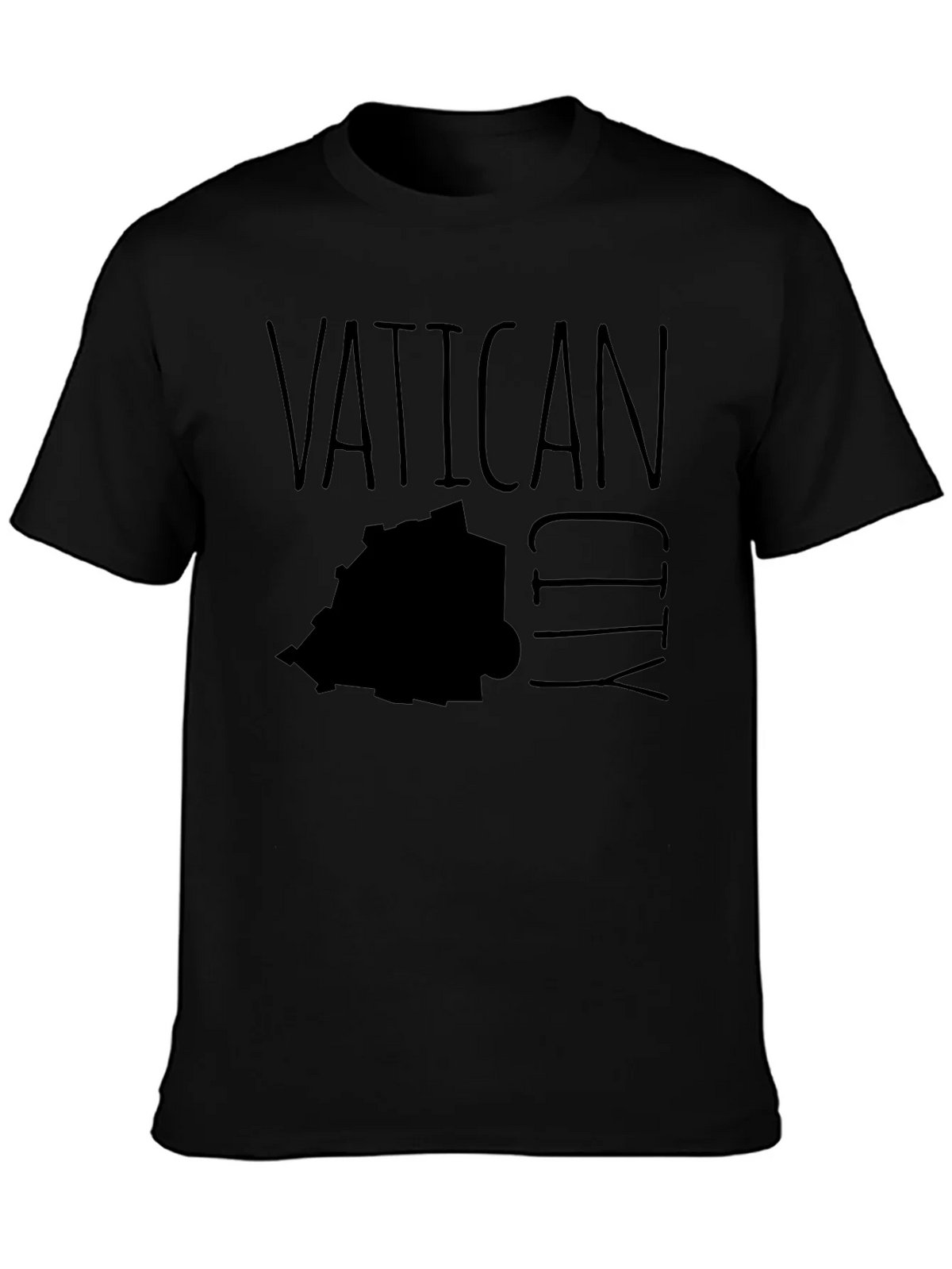 Vatican City Map Graphic T-Shirt - Black product image 2