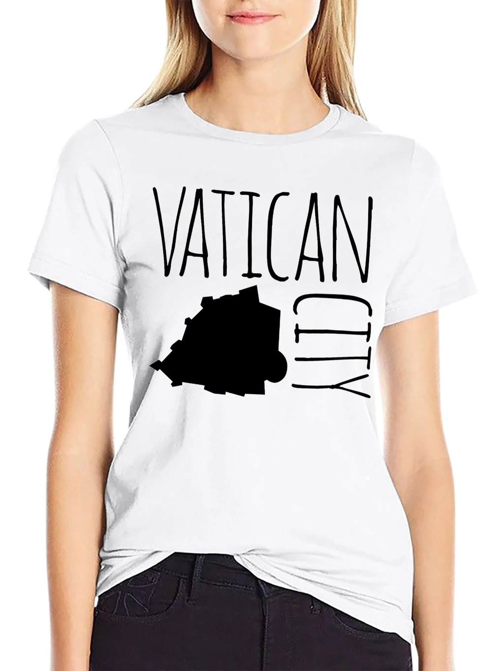 Vatican City Map Graphic T-Shirt - Black product image 7