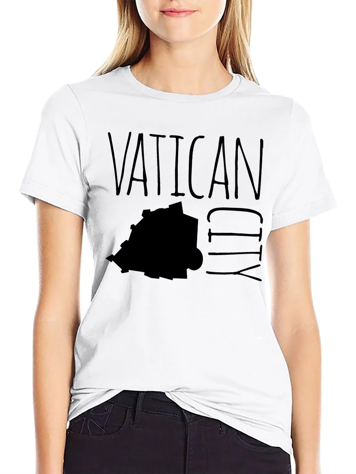 Vatican City Map Graphic T-Shirt - Black product image 7