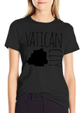 Vatican City Map Graphic T-Shirt - Black product image 1