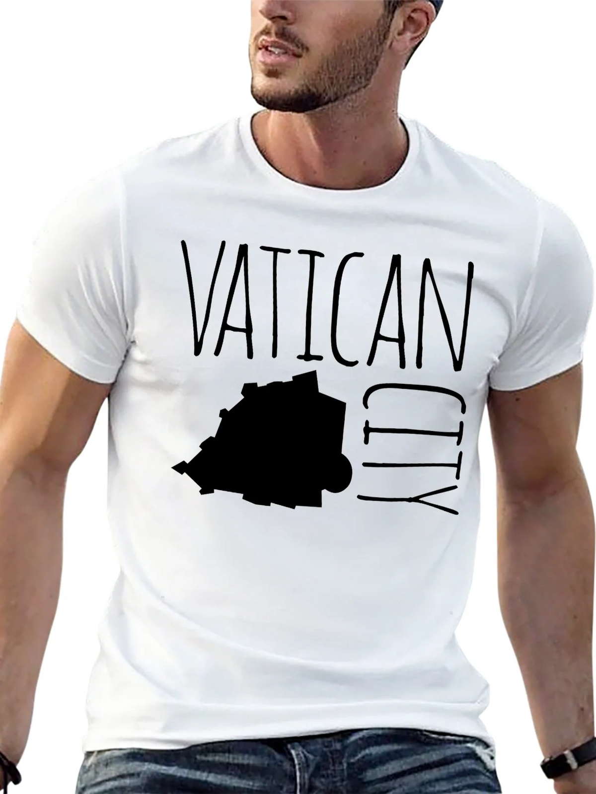 Vatican City Map Graphic T-Shirt - Black product image 11