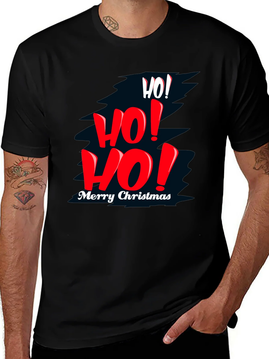 Festive Christmas T-Shirt - Ho! Ho! Ho! product image 1