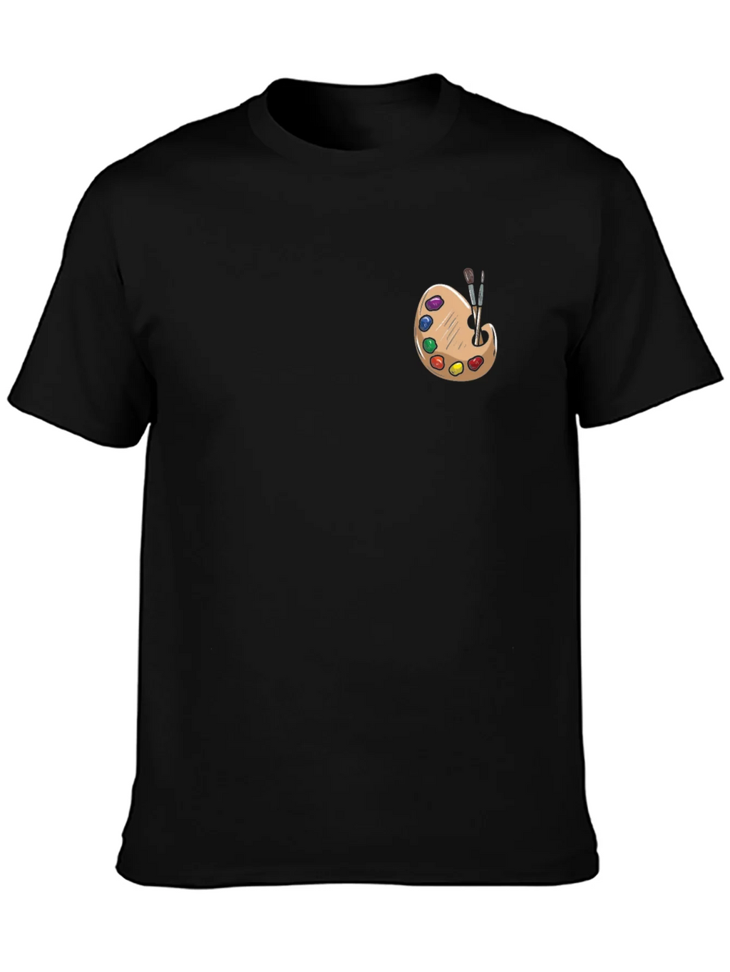 Artist Palette Graphic Tee - Black Cotton T-Shirt product image 3