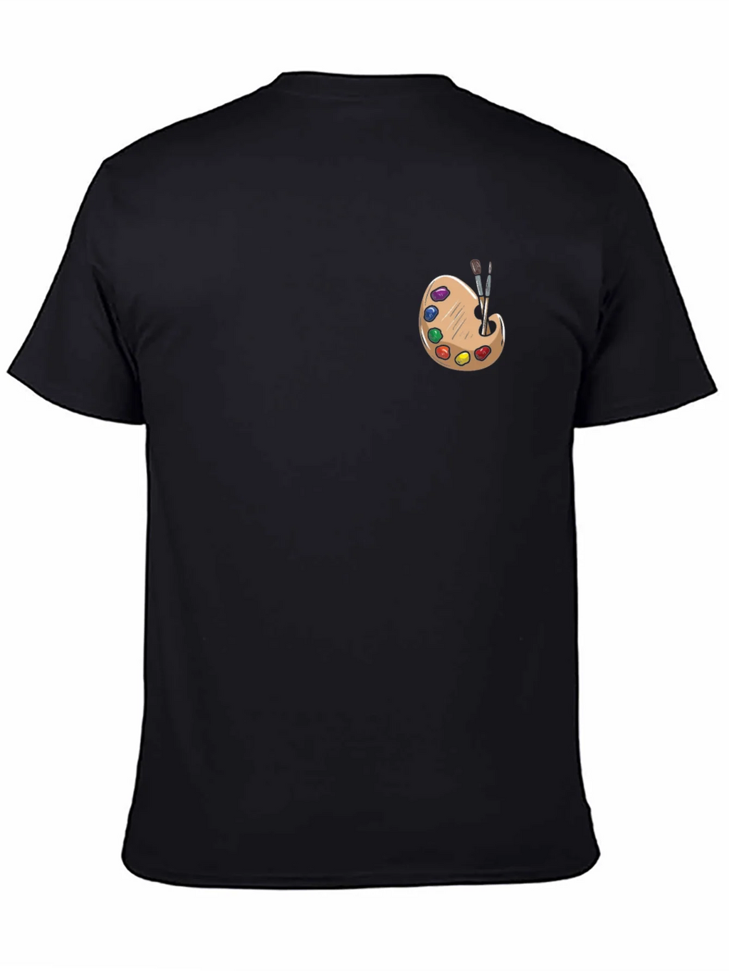 Artist Palette Graphic Tee - Black Cotton T-Shirt product image 4