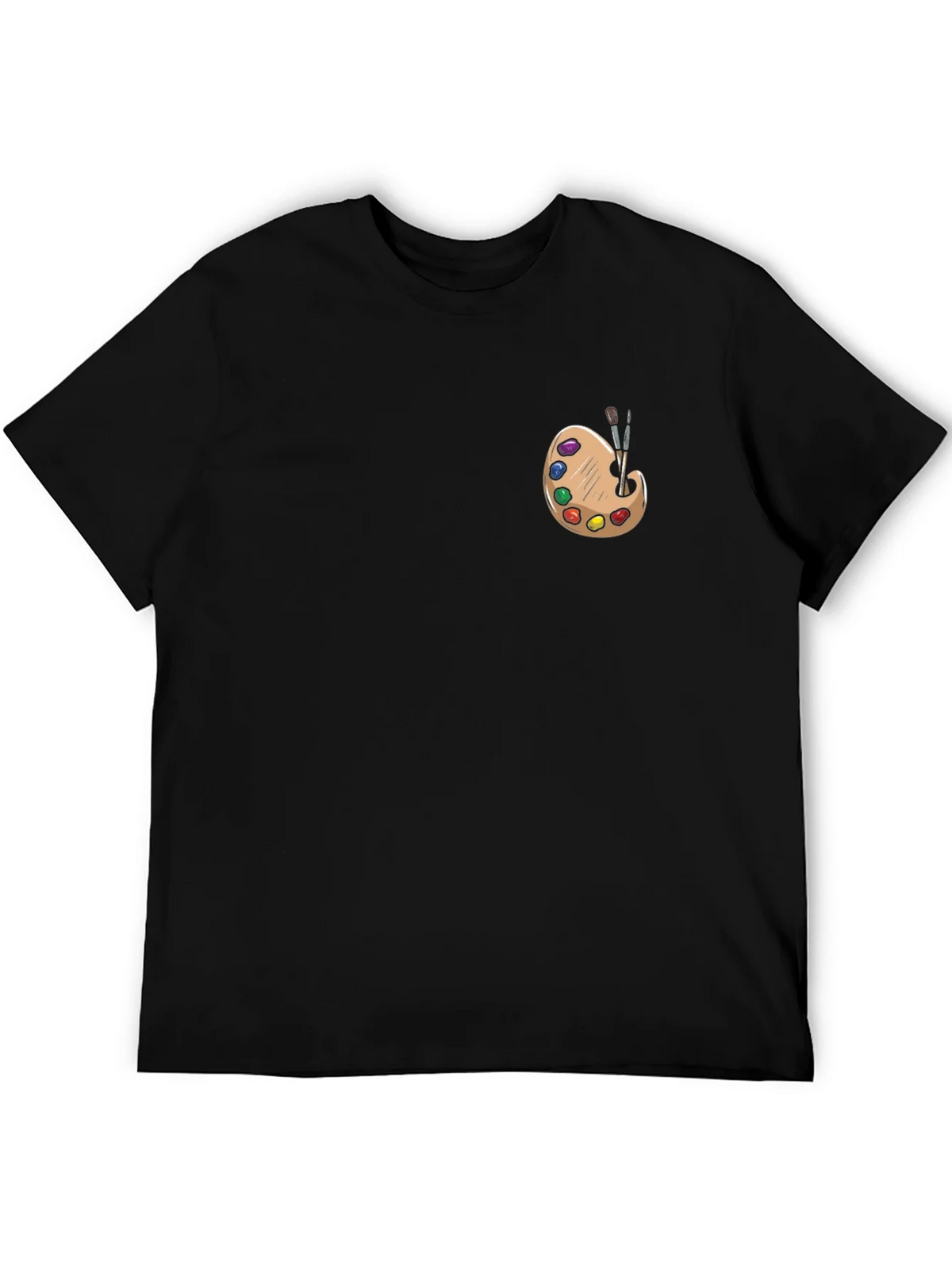 Artist Palette Graphic Tee - Black Cotton T-Shirt product image 5