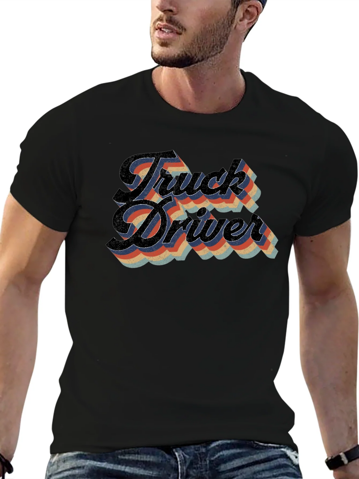Truck Driver Retro Style T-Shirt product image 6