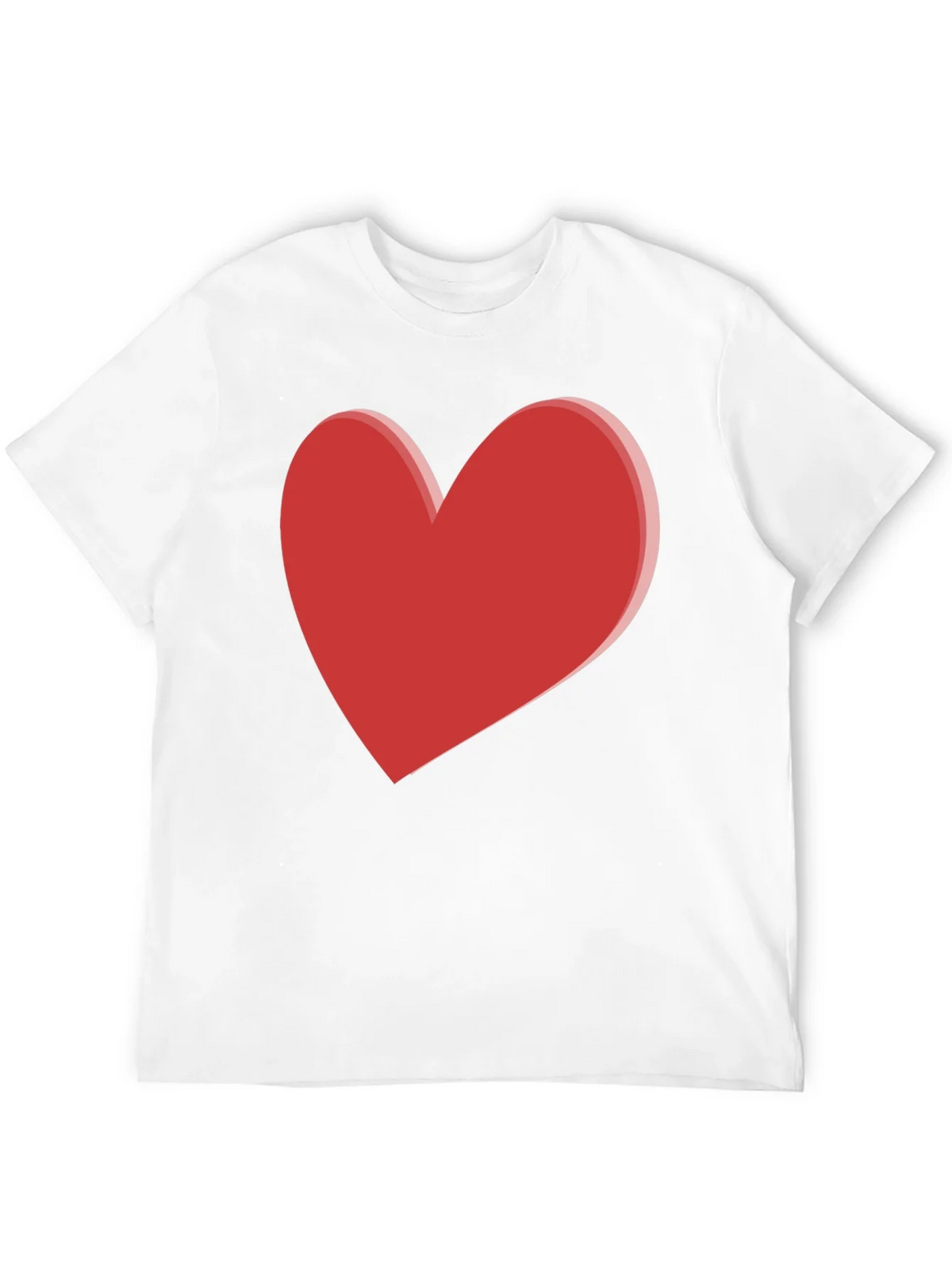 Bold Red Heart Graphic Black T-Shirt product image 11