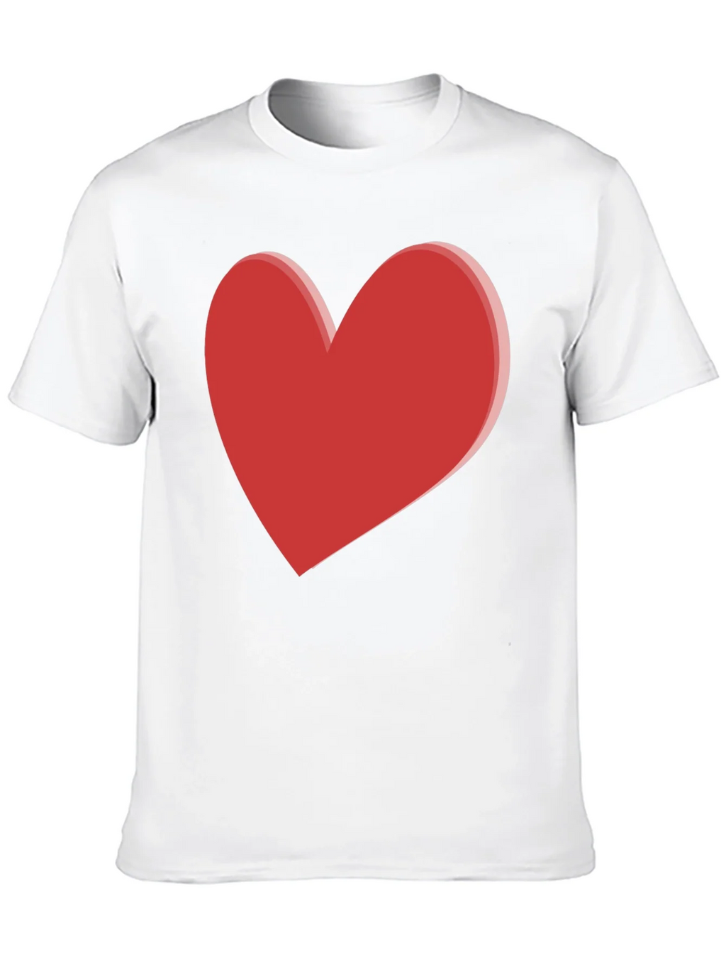 Bold Red Heart Graphic Black T-Shirt product image 9