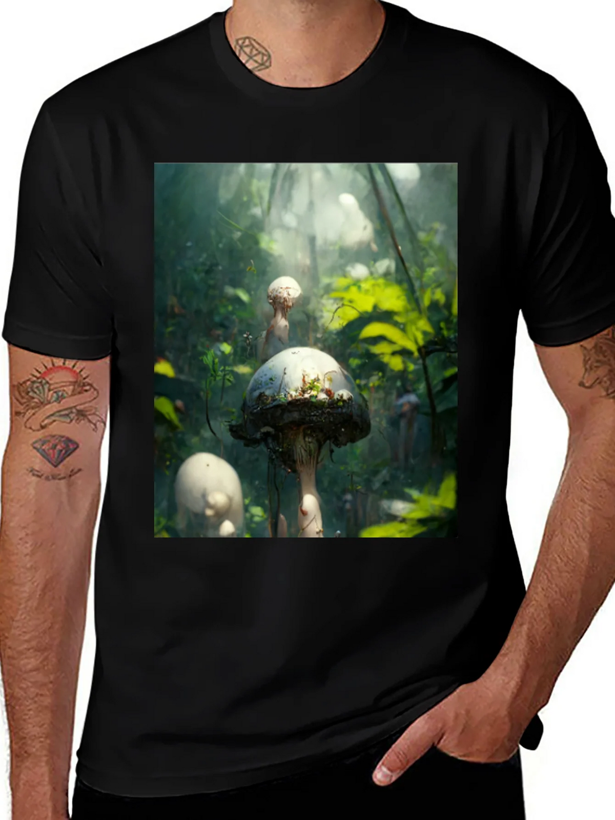 Mushroom Forest Graphic Tee - Nature Inspired Style product image 1