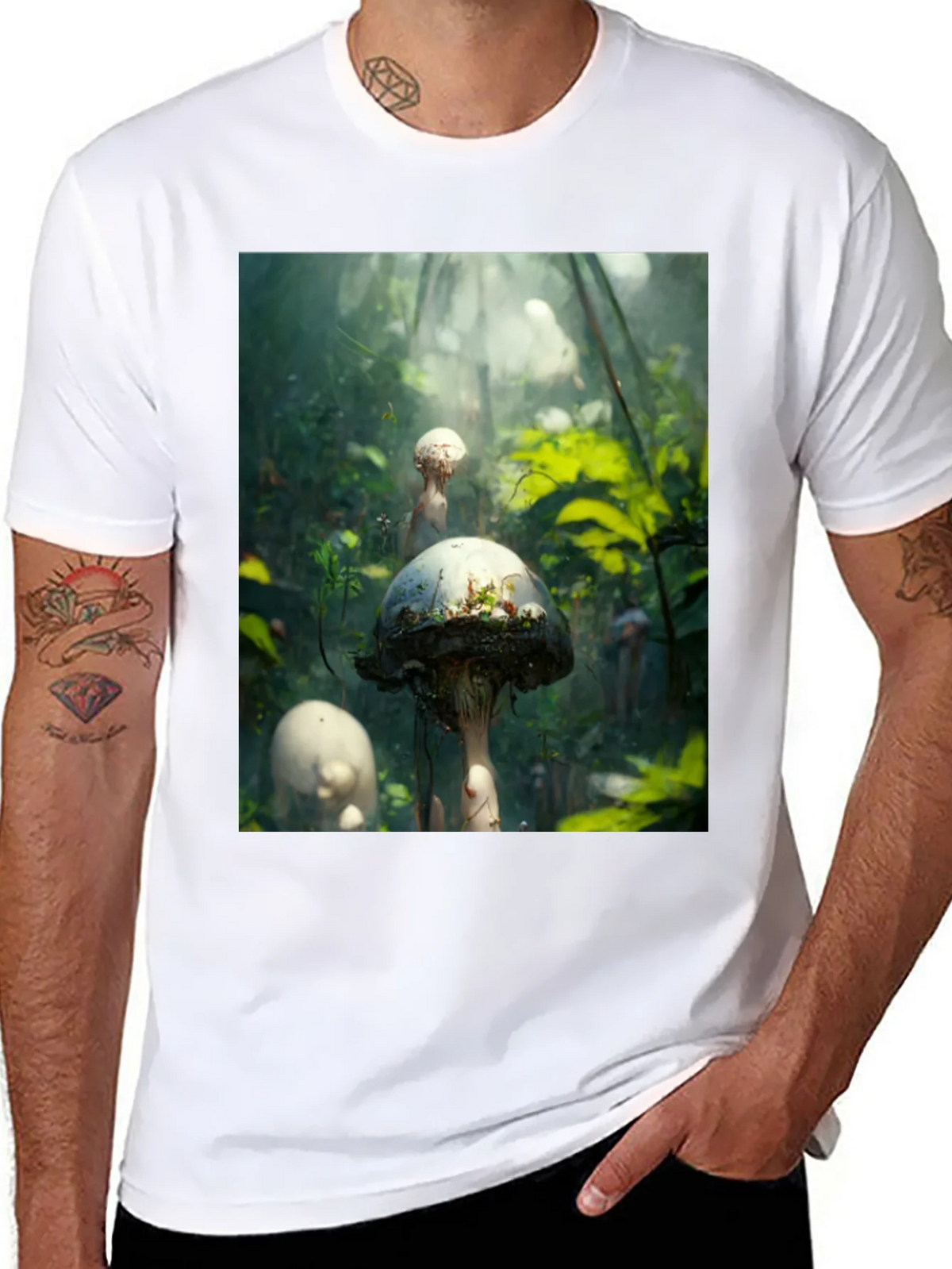 Mushroom Forest Graphic Tee - Nature Inspired Style product image 7