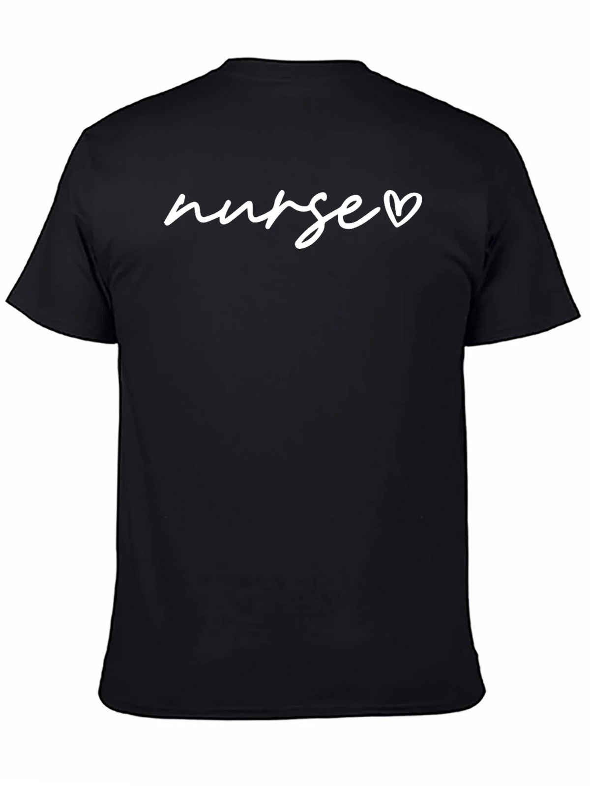 Nurse Heart T-Shirt - Black Short Sleeve product image 3