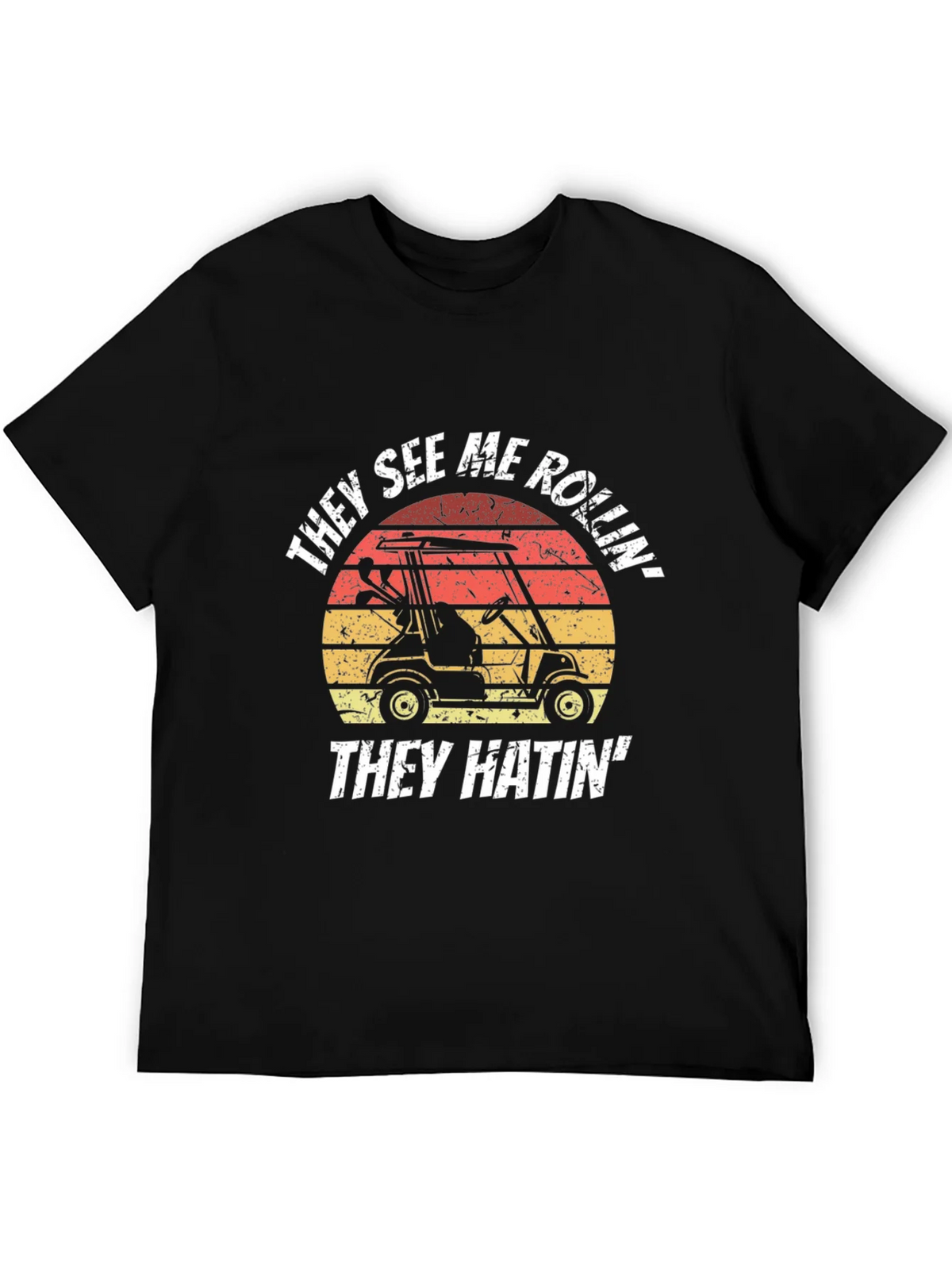 Funny Golf Cart T-Shirt - They See Me Rollin Tee product image 5