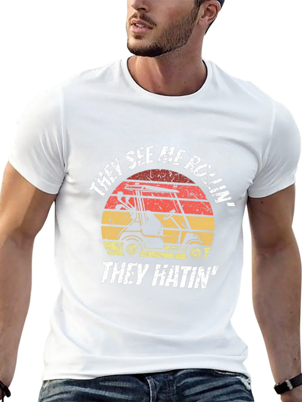 Funny Golf Cart T-Shirt - They See Me Rollin Tee product image 12