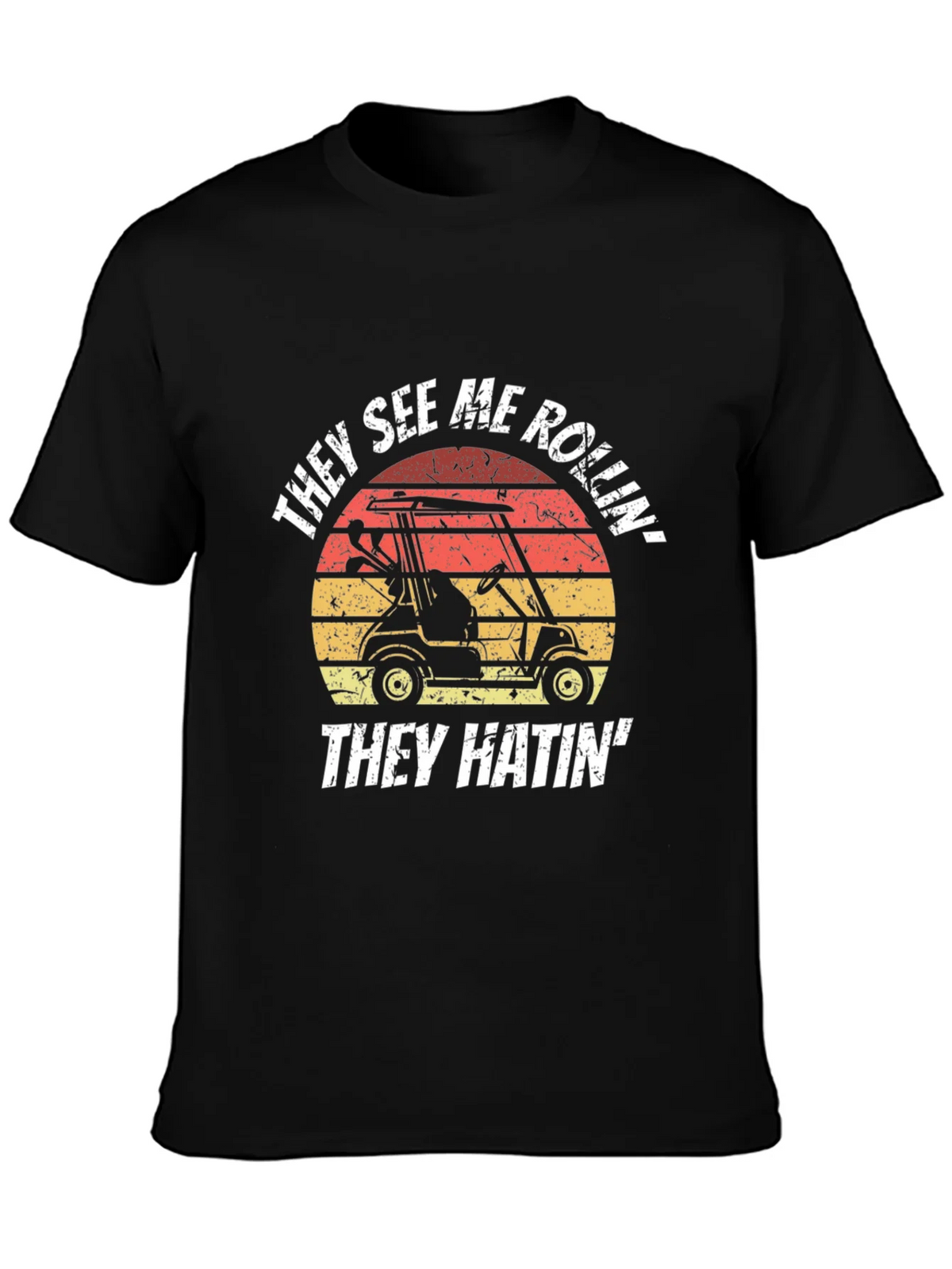 Funny Golf Cart T-Shirt - They See Me Rollin Tee product image 3