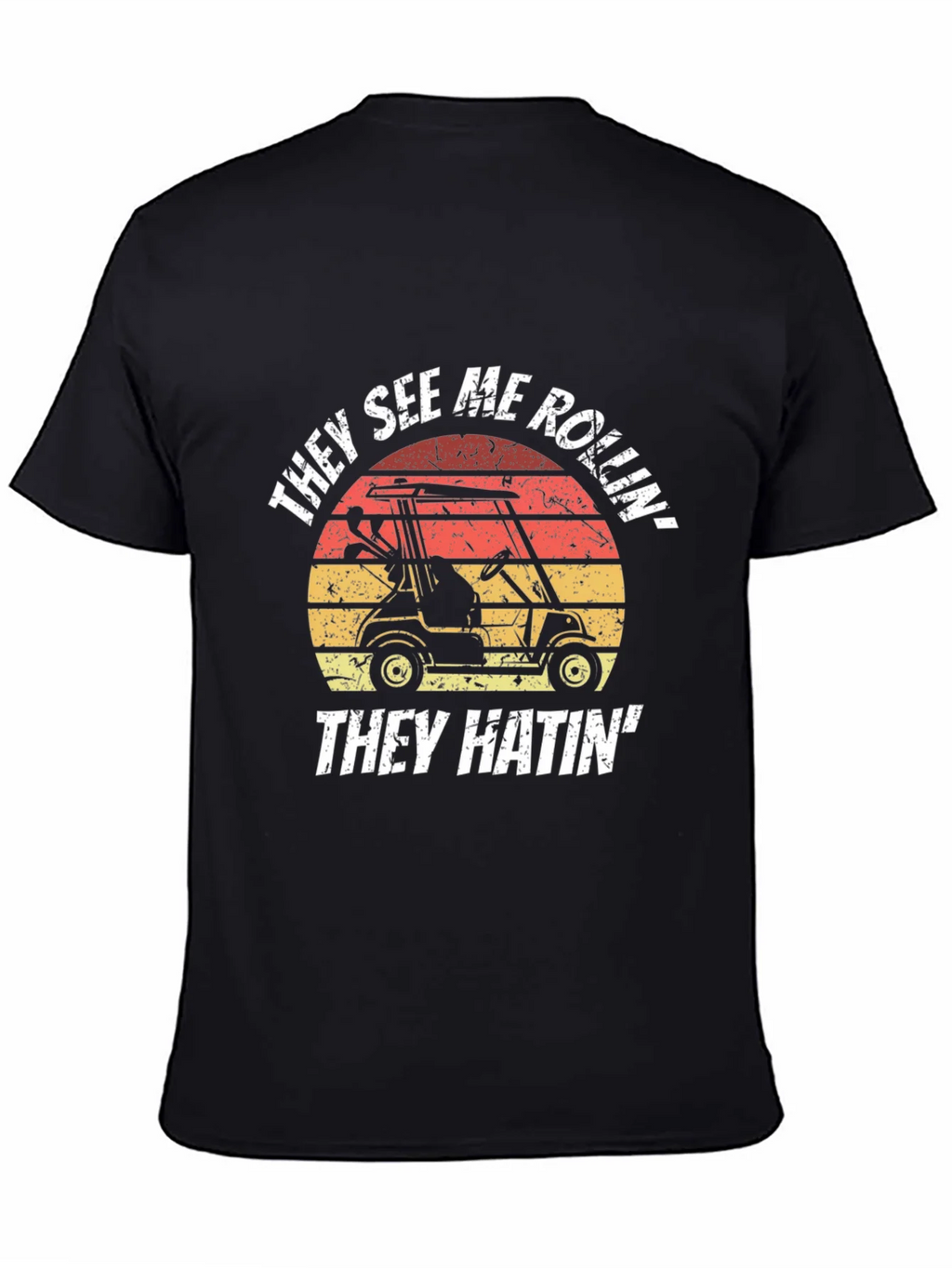 Funny Golf Cart T-Shirt - They See Me Rollin Tee product image 4