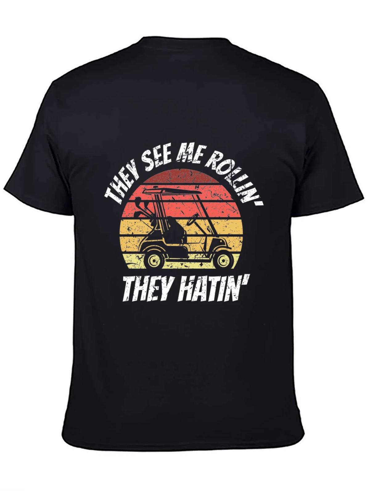Funny Golf Cart T-Shirt - They See Me Rollin Tee product image 4
